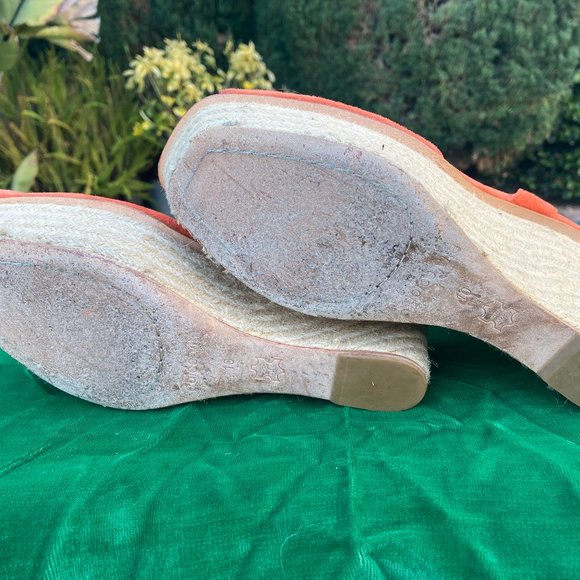 Dolce Vita Orange Suede Style Espedrilles Sandal Style Shoes women's size 10 - Picture 6 of 7